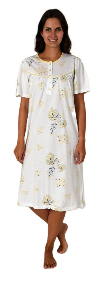 Normann Nachthemd Damen kurzarm Nachthemd im klassischen fraulichen Design von Normann