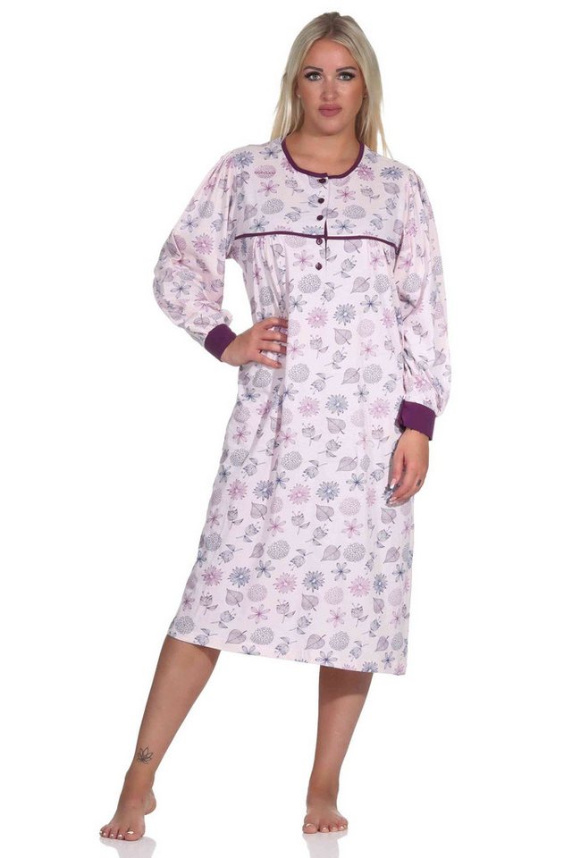 Normann Nachthemd Damen langarm Nachthemd im klassischen fraulichen Design Normann Nachthemd Damen langarm Nachthemd im klassischen fraulichen Design von Normann