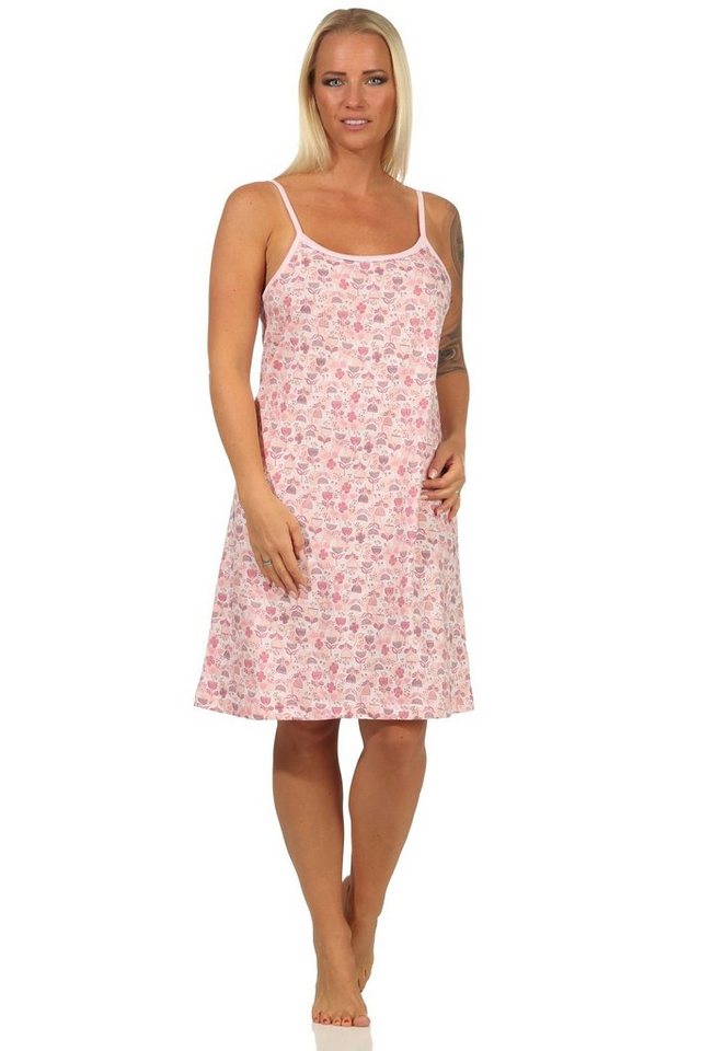 Normann Nachthemd Normann Damen Spaghetti Nachthemd mit Spitzenbesatz – auch in Übergrössen erhältlich von Normann