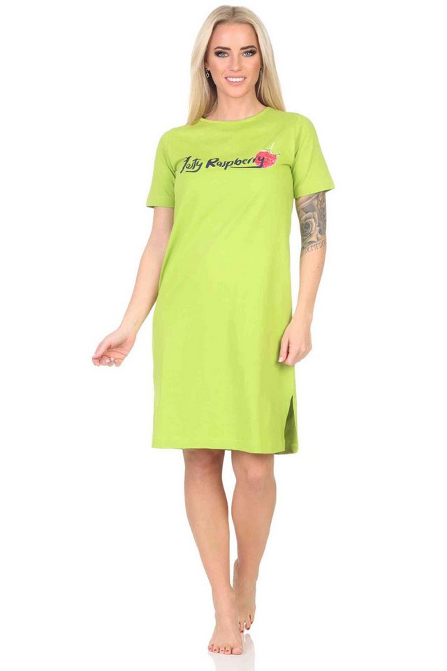 Normann Nachthemd Normann Damen kurzarm Nachthemd mit Frontprint von Normann