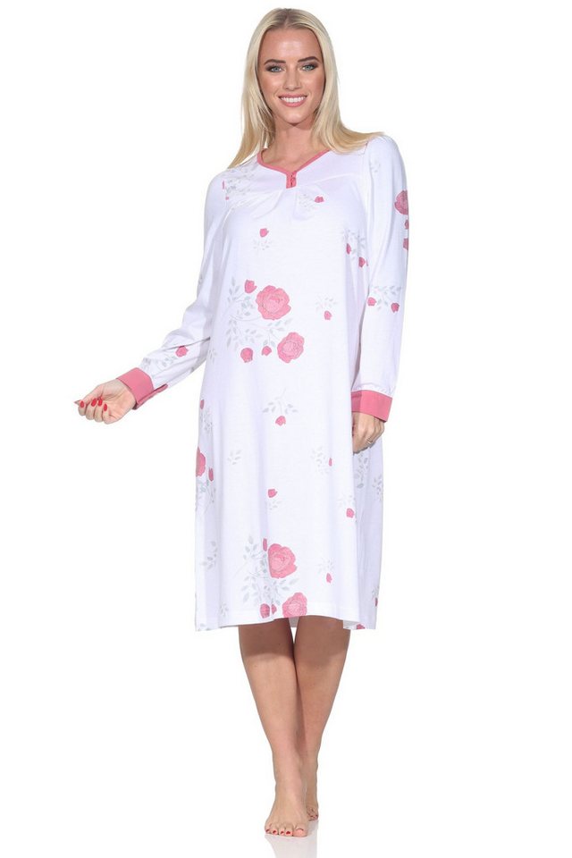 Normann Nachthemd Normann Damen langarm Nachthemd im klassischen fraulichen Design von Normann