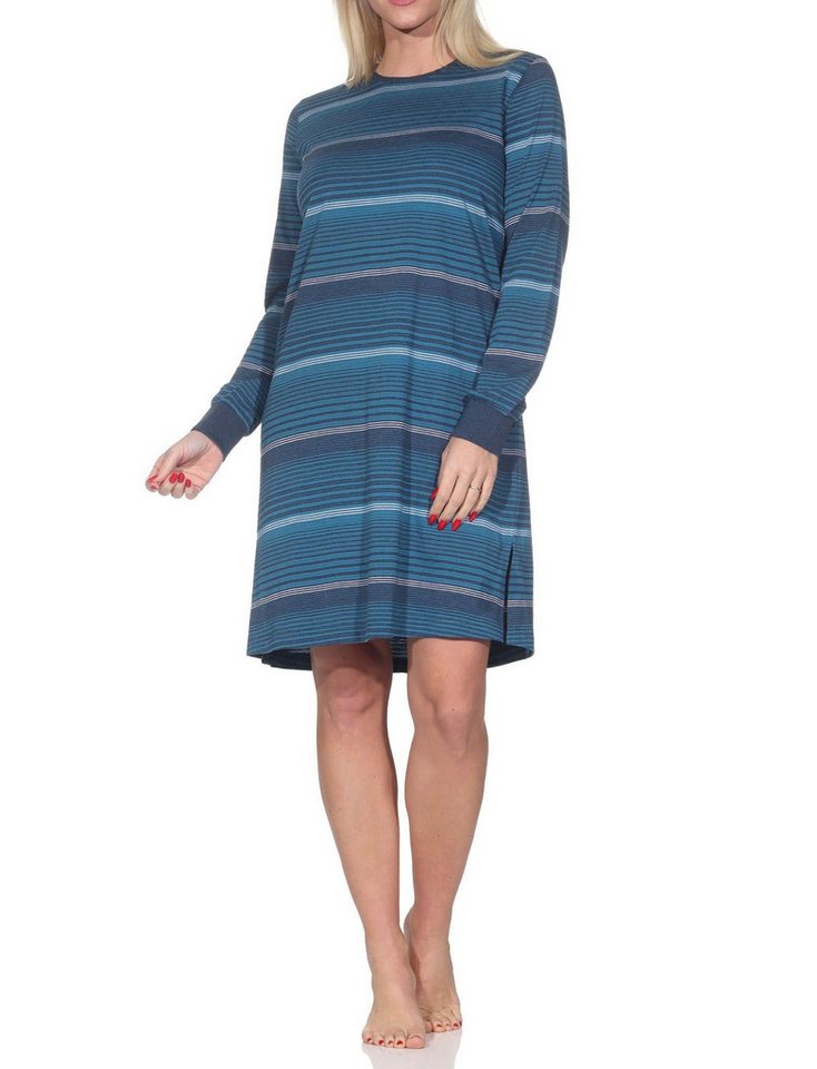 Normann Nachthemd Normann Damen langarm Nachthemd mit Bündchen - auch in Übergrössen von Normann