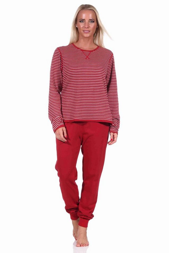 Normann Pyjama Damen Wende Pyjama langarm Schlafanzug - 222 10 691 von Normann