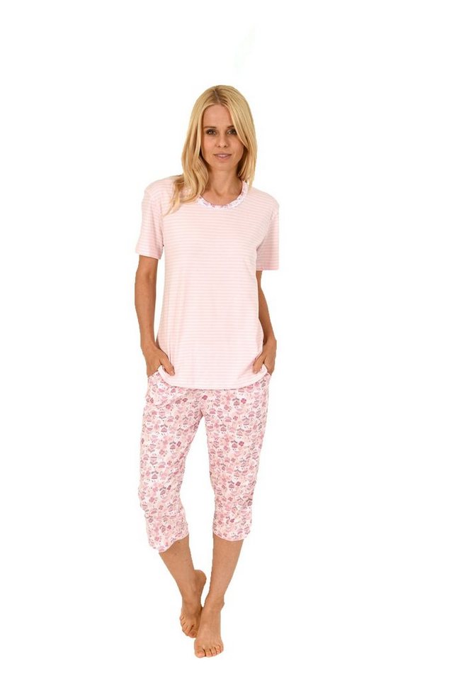 Normann Pyjama Damen Capri Schlafanzug mit Spitzenbesatz - auch in Übergrößen Normann Pyjama Damen Capri Schlafanzug mit Spitzenbesatz - auch in Übergrößen von Normann