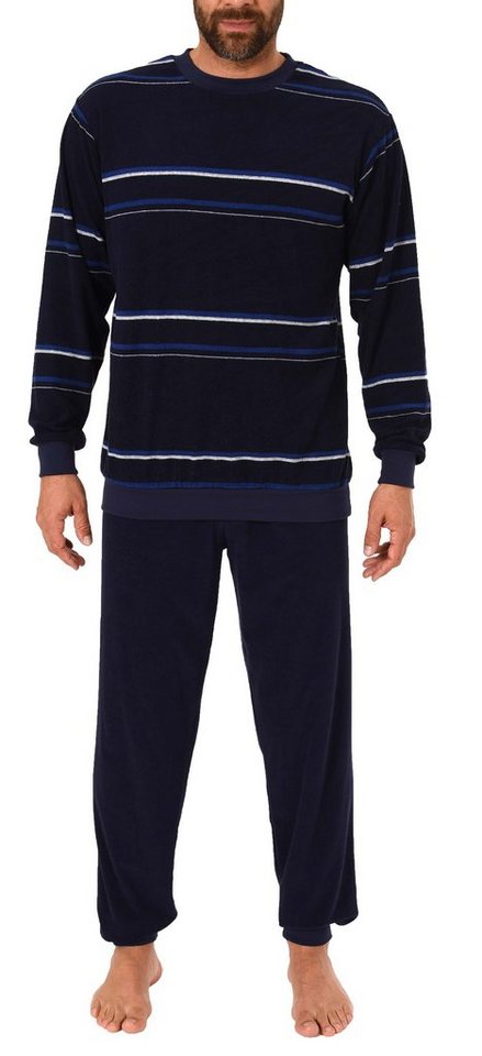 Normann Pyjama Herren Frottee Schlafanzug mit Bündchen, - auch in Übergrößen von Normann