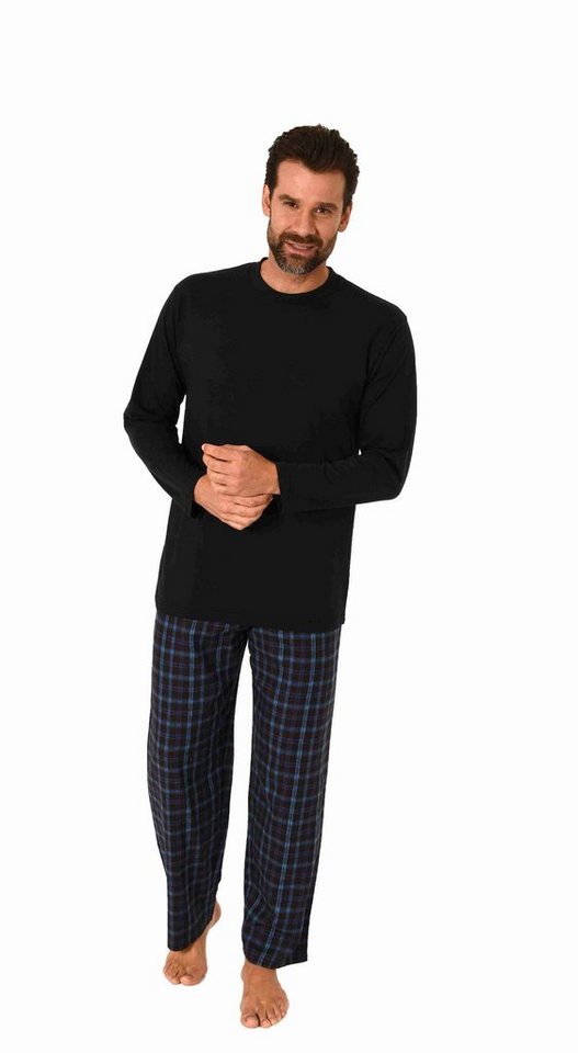 Normann Pyjama Herren Schlafanzug lang Pyjama Set mit Flanell Hose - 222 10 871 von Normann