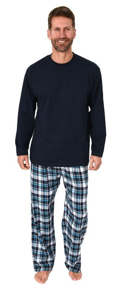 Normann Pyjama Herren Schlafanzug lang mit Flanell-Hose - 223 10 872 von Normann