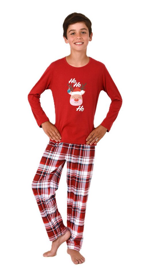 Normann Pyjama Kinder Weihnachts Schlafanzug UNISEX Pyjama mit Renntier Motiv von Normann