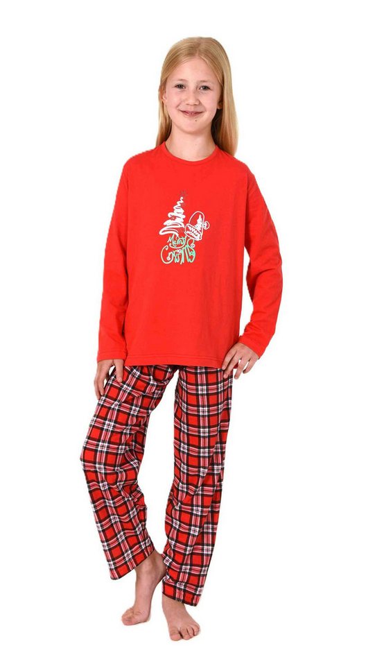 Normann Pyjama Kinder Weihnachts Schlafanzug UNISEX Pyjama mit Renntier Motiv von Normann