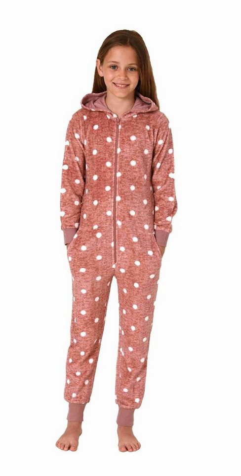 Normann Pyjama Kuschelig warmer Mädchen Jumpsuit Schlafanzug Overall aus Coralfleece von Normann