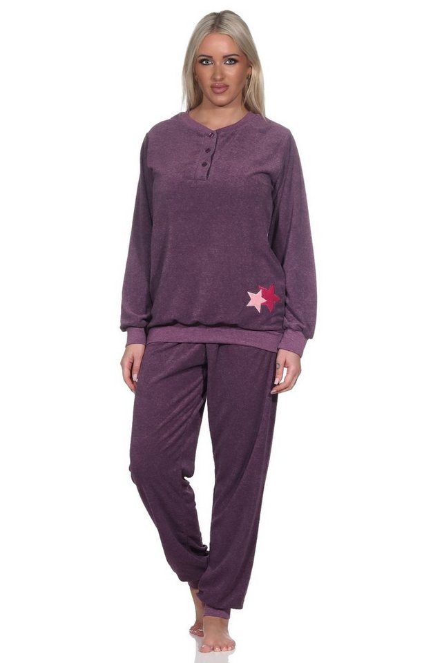 Normann Pyjama Normann Damen Frottee Schlafanzug Loungewear - auch in Übergröße von Normann