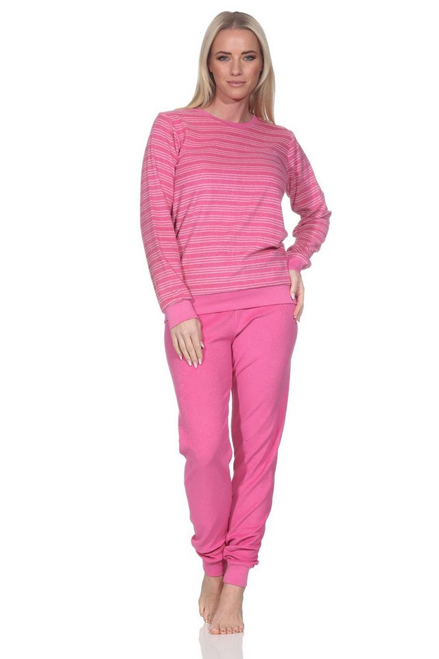 Normann Pyjama Normann Damen Frottee Schlafanzug in Streifenoptik –auch in Übergröße Normann Pyjama Normann Damen Frottee Schlafanzug in Streifenoptik –auch in Übergröße von Normann