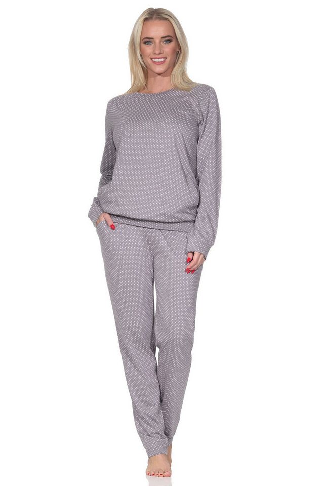 Normann Pyjama Normann Damen Schlafanzug mit in Tupfen Optik – auch in Übergröße Normann Pyjama Normann Damen Schlafanzug mit in Tupfen Optik – auch in Übergröße von Normann