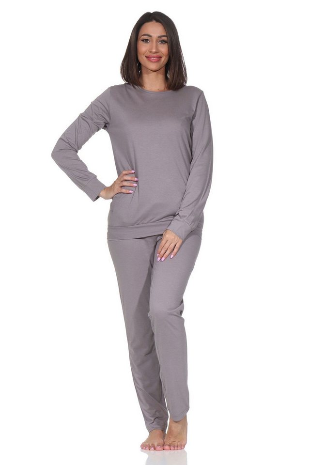 Normann Pyjama Normann Damen Schlafanzug mit in Tupfen Optik – auch in Übergröße von Normann