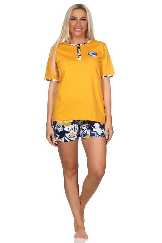 Normann Pyjama Normann Damen kurzarm Shorty Schlafanzug, auch in Übergrössen von Normann