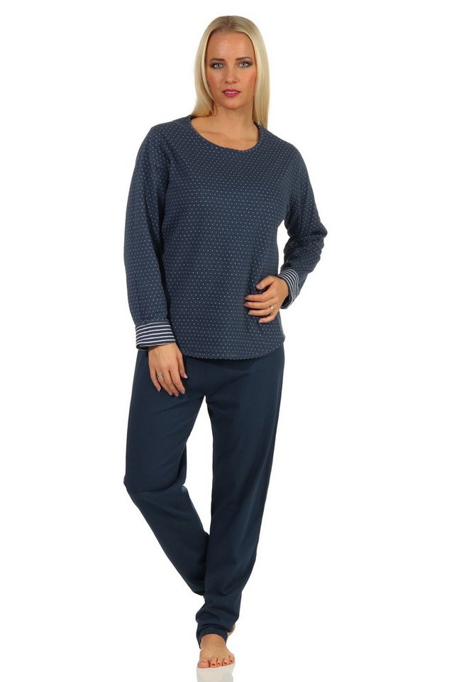 Normann Pyjama Normann Damen langarm Schlafanzug Wende Pyjama von Normann