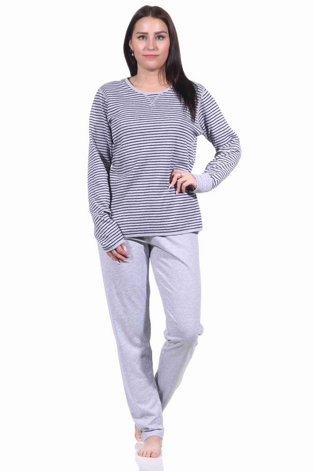 Normann Pyjama Normann Damen langarm Schlafanzug Wende Pyjama von Normann