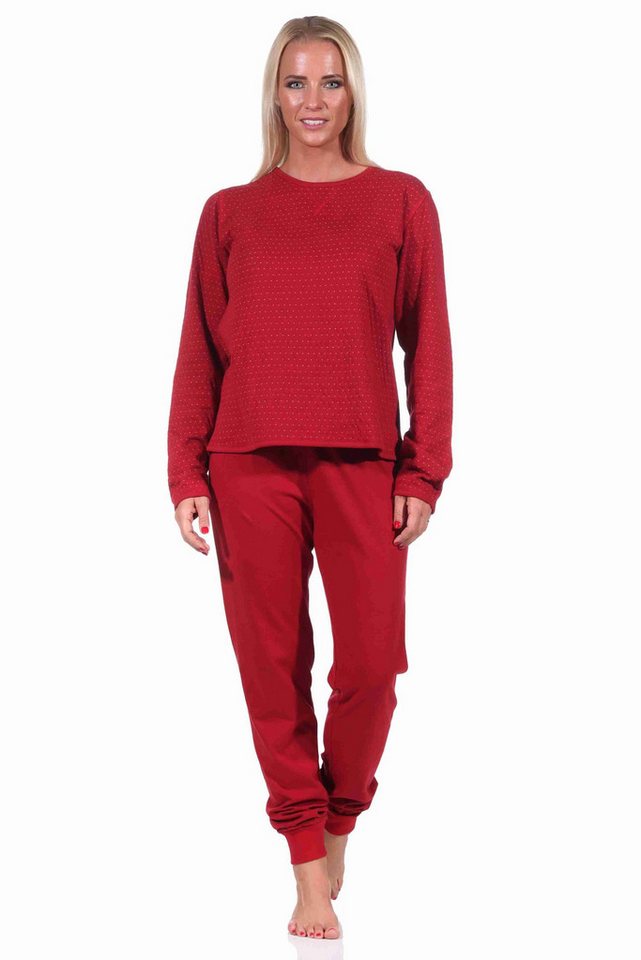 Normann Pyjama Normann Damen langarm Schlafanzug Wende Pyjama von Normann