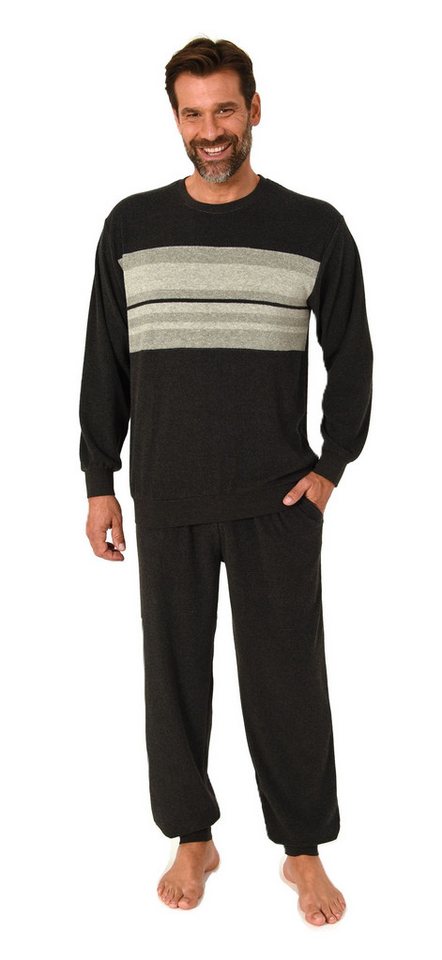 Normann Pyjama Normann Frottee Schlafanzug mit Bruststreifen – auch in Übergröße von Normann