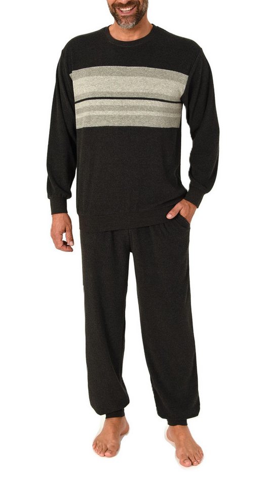 Normann Pyjama Normann Frottee Schlafanzug mit Bruststreifen – auch in Übergröße von Normann