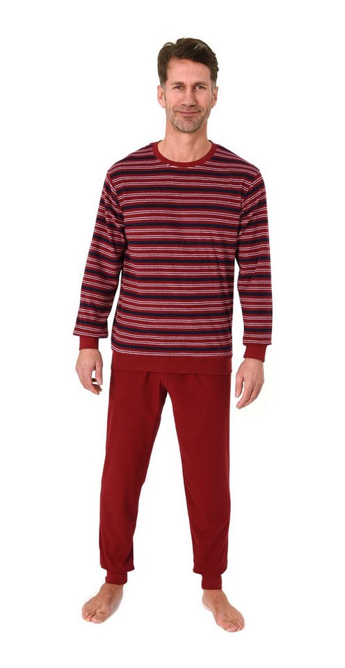Normann Pyjama Normann Herren Frottee Schlafanzug Streifenlook – auch in Übergrößen von Normann