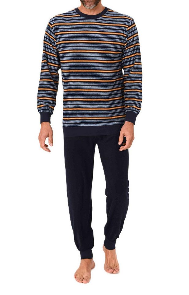 Normann Pyjama Normann Herren Frottee Schlafanzug langarm – auch in Übergrößen von Normann