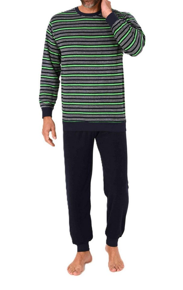 Normann Pyjama Normann Herren Frottee Schlafanzug langarm – auch in Übergrößen von Normann