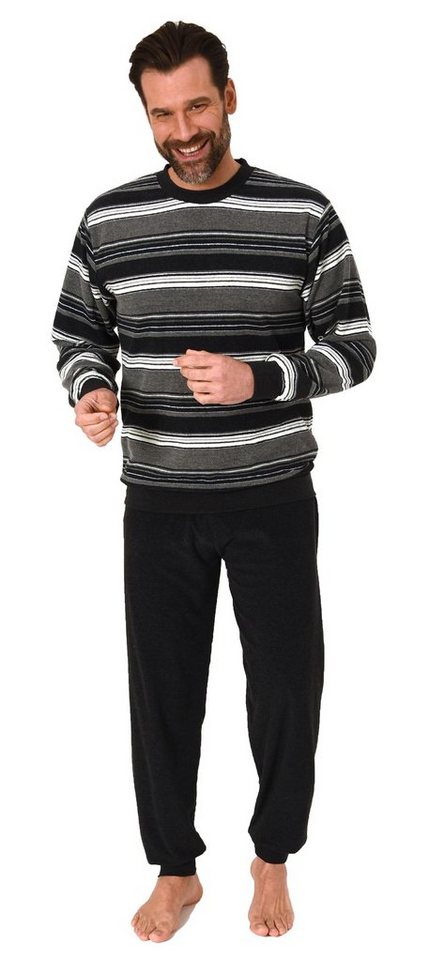 Normann Pyjama Normann Herren Frottee Schlafanzug mit Bündchen - auch in Übergröße von Normann