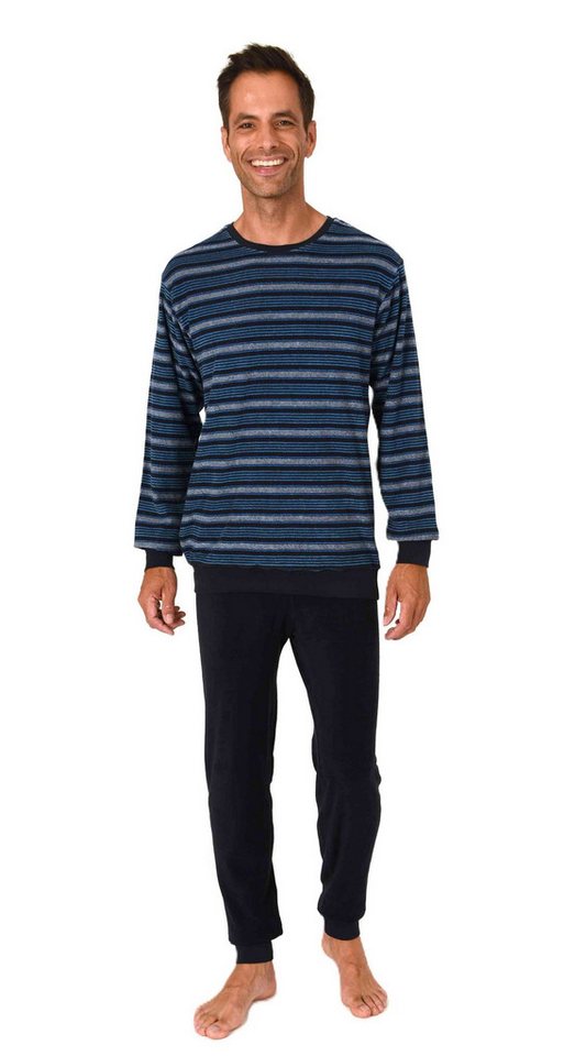 Normann Pyjama Normann Herren Frottee Schlafanzug mit Bündchen - auch in Übergrößen von Normann