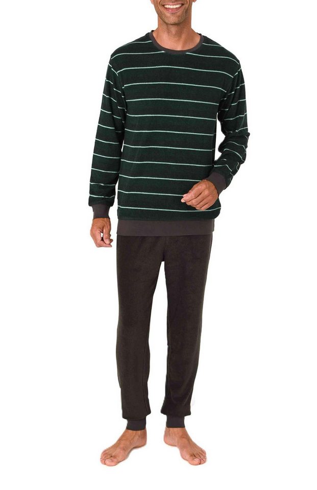 Normann Pyjama Normann Herren Frottee Schlafanzug mit Bündchen - auch in Übergrößen von Normann