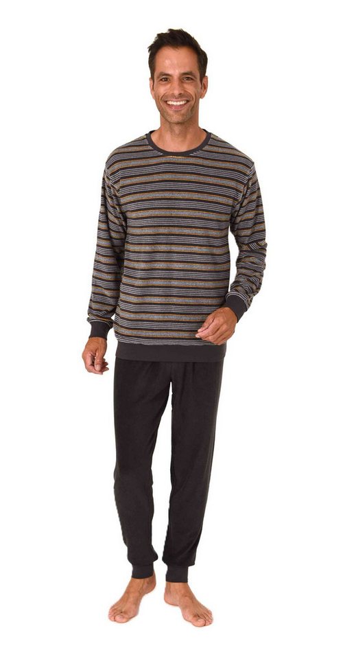 Normann Pyjama Normann Herren Frottee Schlafanzug mit Bündchen - auch in Übergrößen von Normann