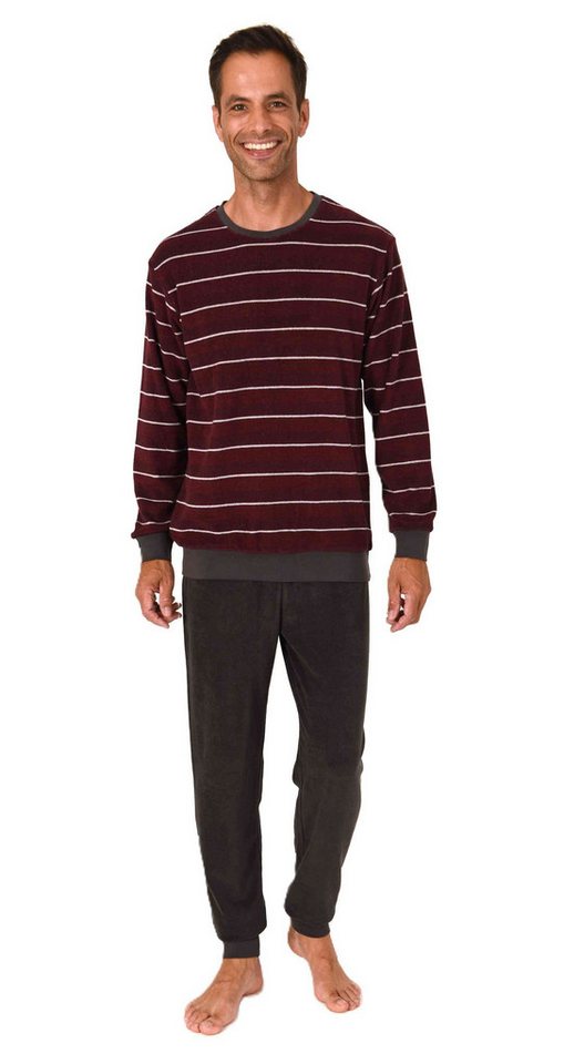 Normann Pyjama Normann Herren Frottee Schlafanzug mit Bündchen - auch in Übergrößen von Normann