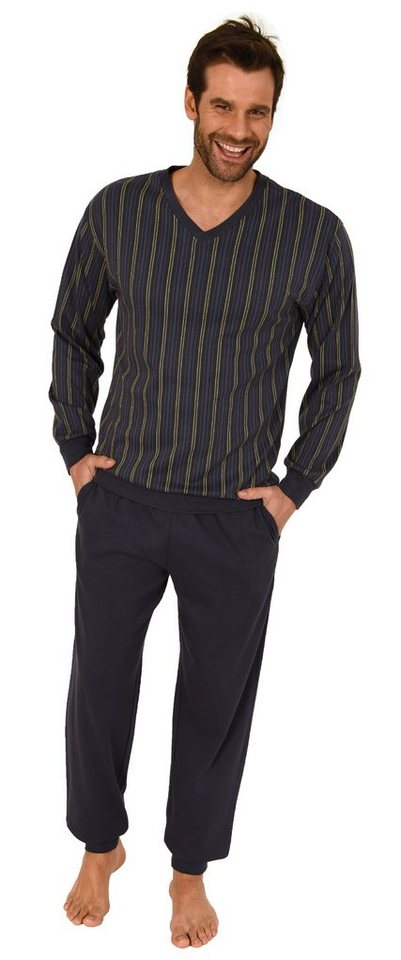 Normann Pyjama Normann Herren Schlafanzug in warmer Kuschel Interlock Qualität von Normann