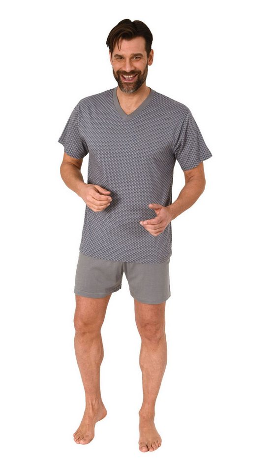 Normann Pyjama Normann Herren Schlafanzug kurz Shorty Pyjama aus 100 % Baumwolle von Normann