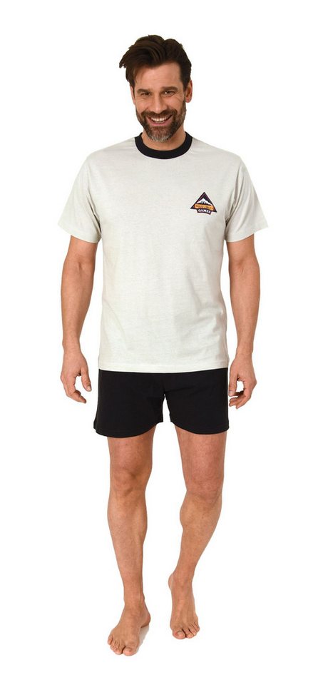 Normann Pyjama Normann Herren Schlafanzug kurzarm Shorty Pyjama von Normann