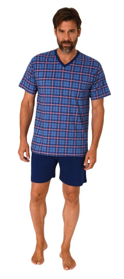 Normann Pyjama Normann Herren kurzarm Schlafanzug Shorty Pyjama - auch in Übergröße von Normann