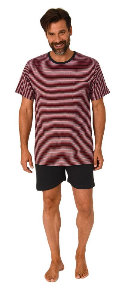 Normann Pyjama Normann Herren kurzarm Schlafanzug Shorty Pyjama - auch in Übergrößen von Normann