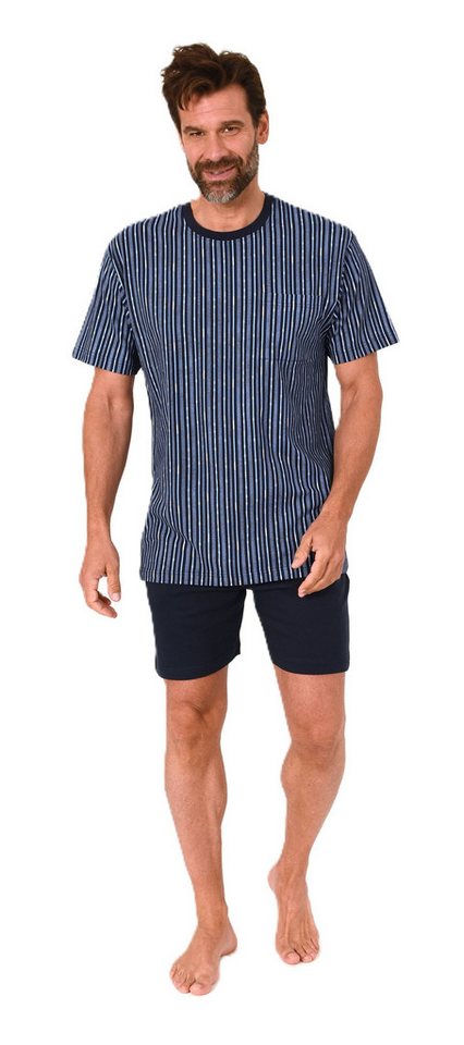 Normann Pyjama Normann Herren kurzarm Schlafanzug Shorty Pyjama aus Baumwolle von Normann