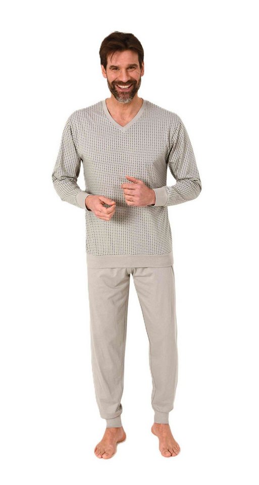 Normann Pyjama Normann Herren langarm Schlafanzug mit Bündchen in edler Optik Normann Pyjama Normann Herren langarm Schlafanzug mit Bündchen in edler Optik von Normann