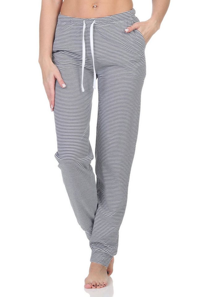 Normann Relaxanzug Damen Pyjama Hose lang Mix & Match - perfekt zu kombinieren von Normann