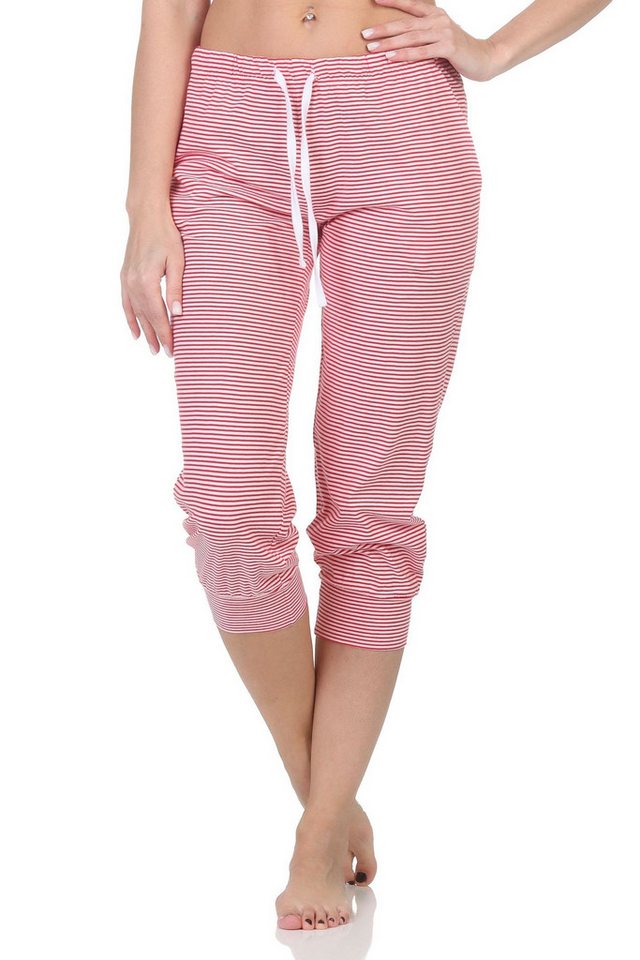 Normann Relaxanzug Damen Schlafanzug Pyjama Capri-Hose 3/4-lang - perfekt zu kombinieren von Normann