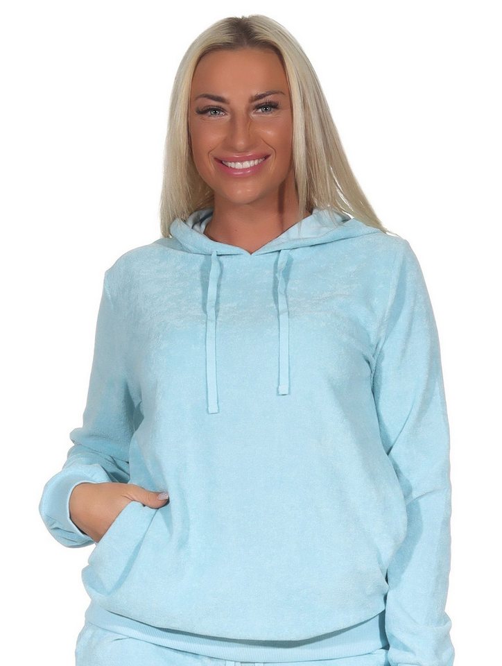 Normann Relaxanzug Damen langarm Frottee Schlafanzug Hoodie Oberteil Pyjama Mix & Match von Normann