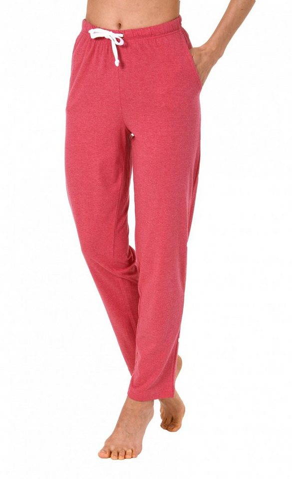 Normann Relaxanzug Damen Pyjama Hose lang- Mix & Match unifarben- ideal zum kombinieren von Normann