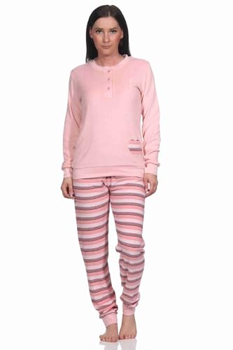 Normann Wunderschöner Damen Frottee Schlafanzug mit Bündchen und Herz-Motiv - auch in Übergrössen, Farbe:Rose, Größe:52-54 Normann Wunderschöner Damen Frottee Schlafanzug mit Bündchen und Herz-Motiv - auch in Übergrössen, Farbe:Rose, Größe:52-54 von Normann