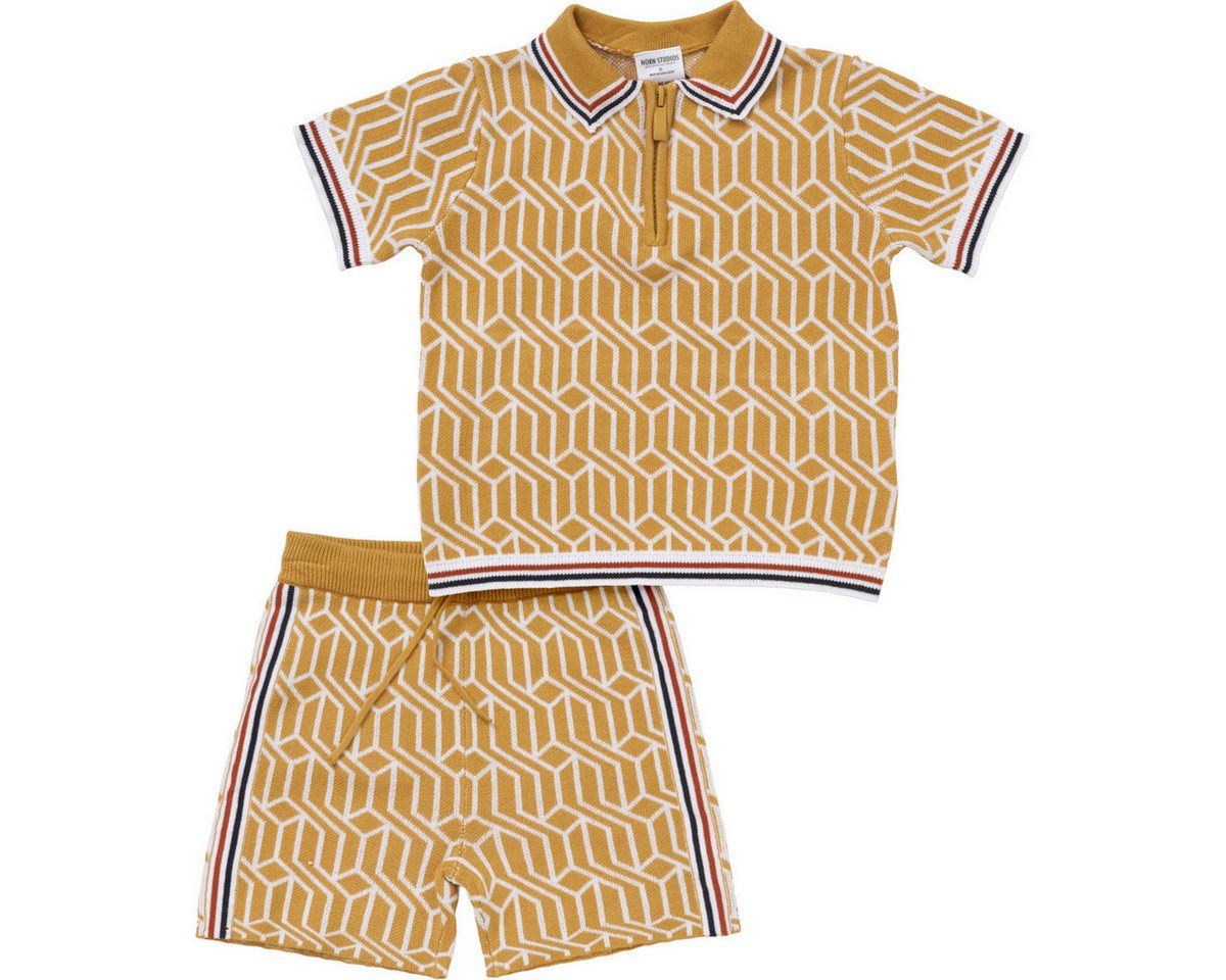 Norn Studios Poloshirt Geometrisch Unisex Kinder Kinderset, Kinder Outfit, Kinder Poloshirt, Kindershorts, Zweiteiler von Norn Studios