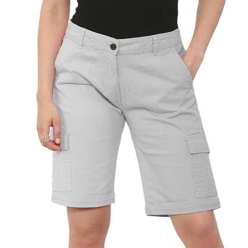 NOROZE Damen Frauen Baumwoll 3/4 Chino Shorts Kurze Hosen von NOROZE