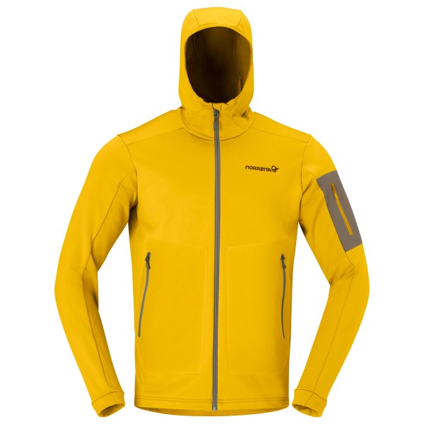 Norrøna - Falketind Warm2 Stretch Hood - Fleecejacke Gr L gelb von Norrøna