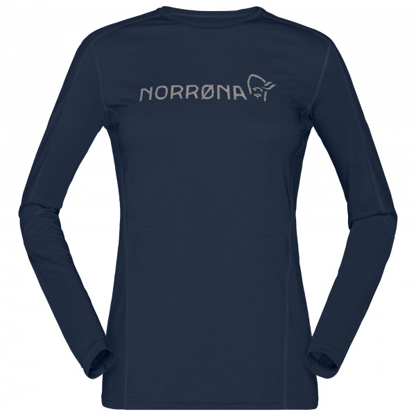 Norrøna - Women's Falketind Equaliser Merino Round Neck - Merinoshirt Gr S blau von Norrøna