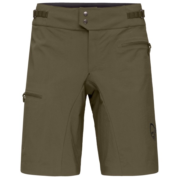 Norrøna - Women's Fjørå Flex1 Light Shorts - Radhose Gr S braun/oliv von Norrøna