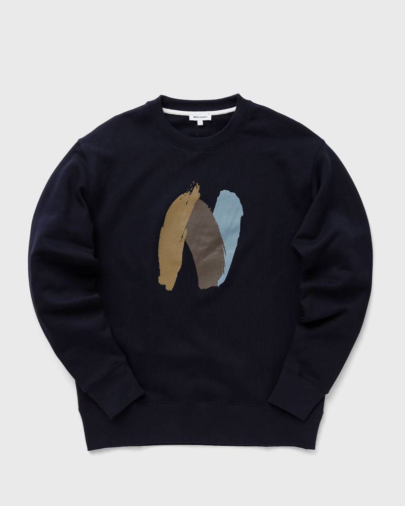 Norse Projects Arne Relaxed Organic Brush N Logo Sweatshirt men Sweatshirts blue in Größe:L von Norse Projects